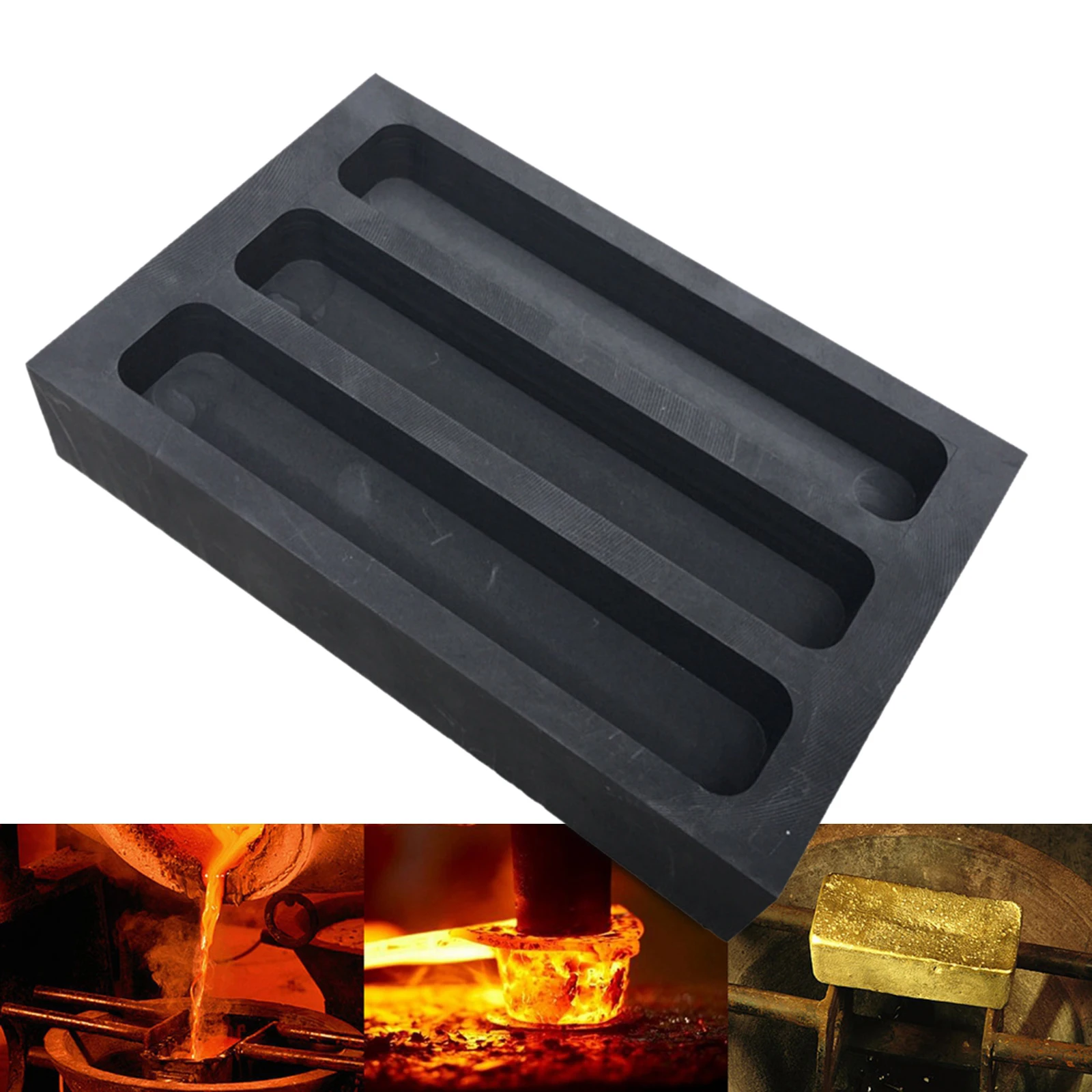 

1 Pc Graphite Casting Melting Ingot Mold 1000ml for Gold & Silver Prod