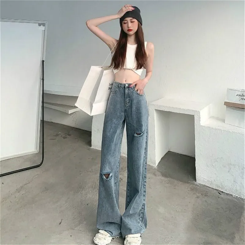 Jeans Women Chic Trendy High Waist 