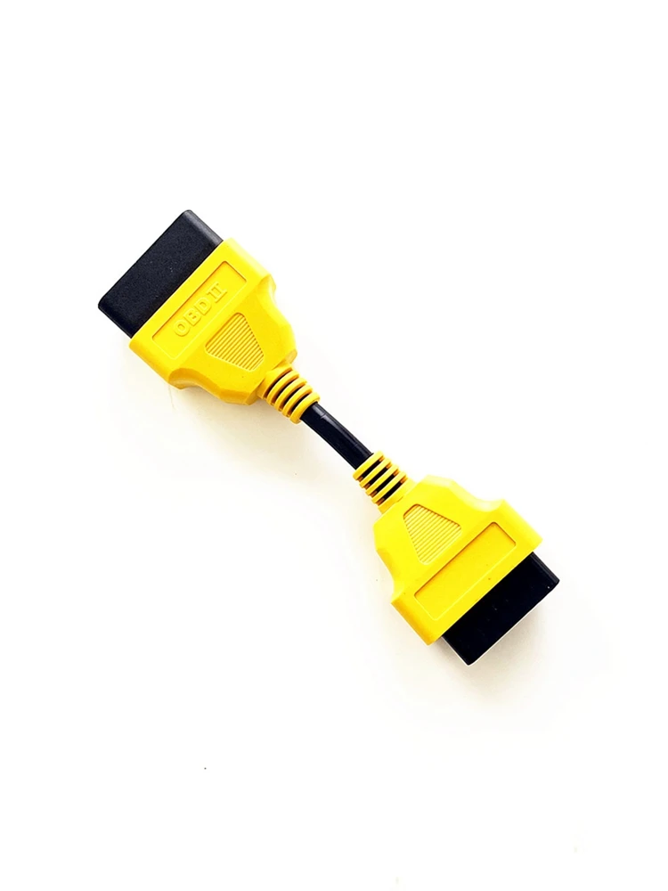 OBD2 13CM Male to Female 16 PIN Extension Cable Suitable for ELM327 OBDII extend connector 16PIN OBD Yellow adapter auto battery tester