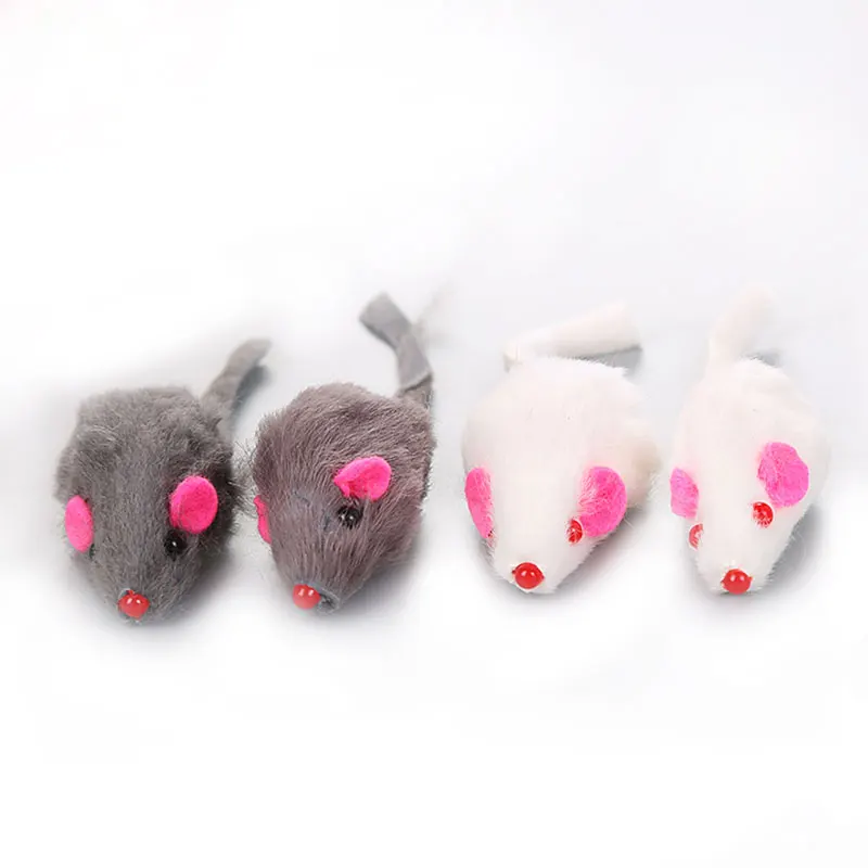 Игрушка для кошек животное из натурального меха ложная мышка в форме пушистого