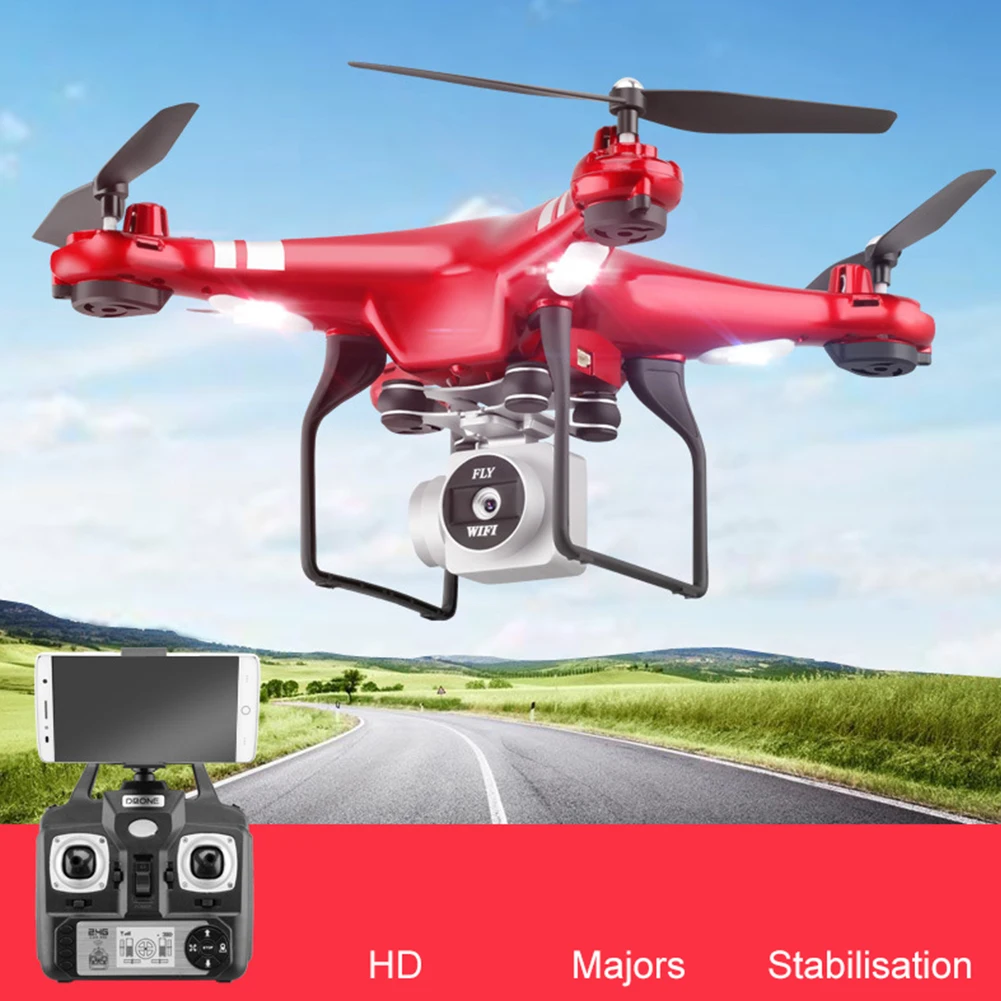 1080P детский подарок Безголовый режим с светодиодный HD камерой WiFi FPV Live One Key Return Quadcopter Hold портативный Радиоуправляемый Дрон вертолет