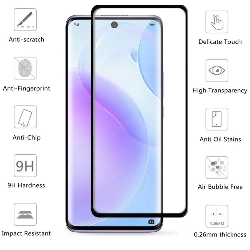 4-in-1 For Huawei Nova 8 Glass For Nova 8 Tempered Glass Protective Phone Film Screen Protector For Huawei Nova 9 8 Lens Glass best screen guard for mobile