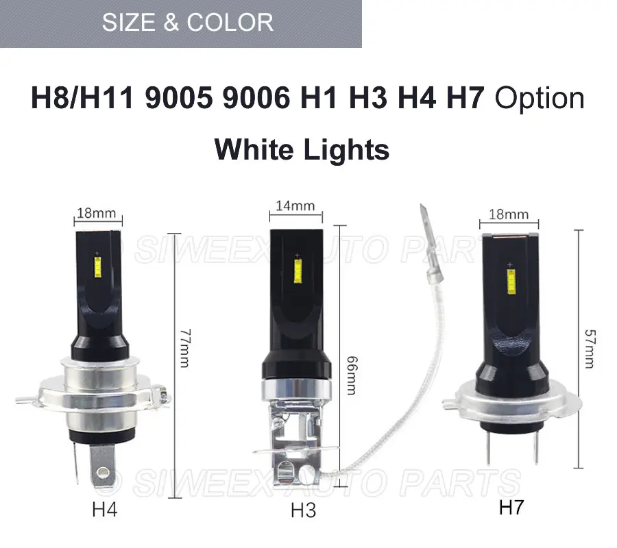 1 шт. H8 H11 9005 9006 H1 H3 H4 H7 Автомобильный светодиодный противотуманный фонарь 1860 SMD фары белые лампы, работающего на постоянном токе 12 В