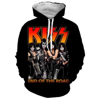 

Metal Rock Kiss Band Hoodies 3D Print Hiphop Unisex Casual Unisex Sweatshirts Streetwear Clothing Oversized Tops Harajuku 5XL