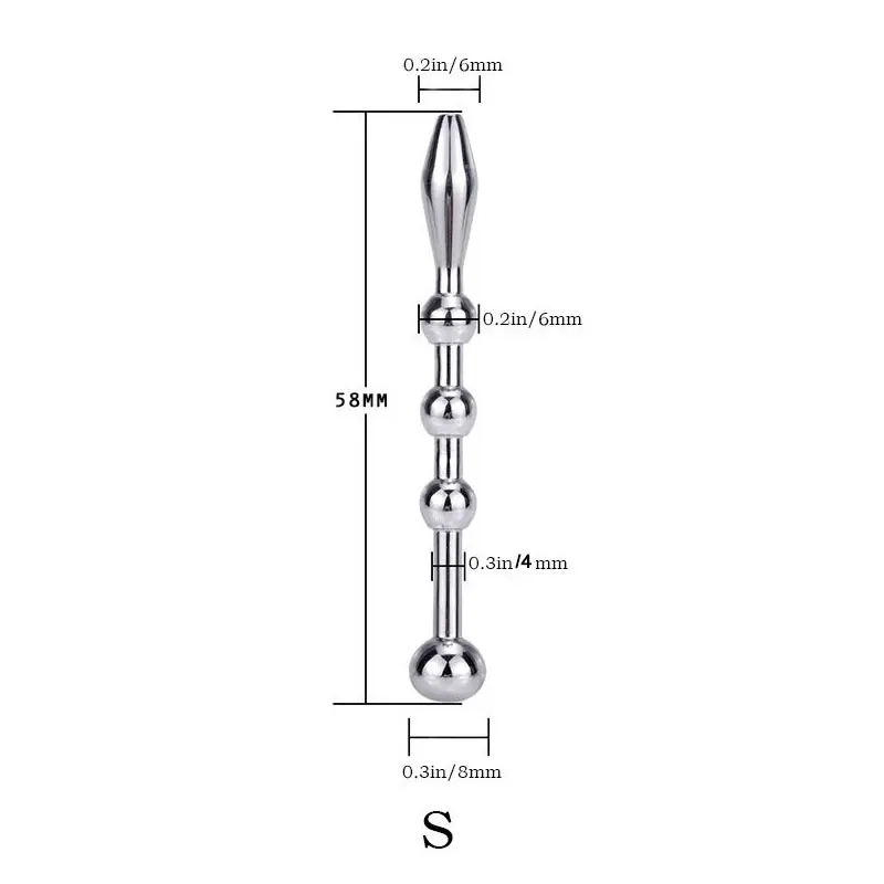 WAKEWAY Penis Plug Stainless Steel Urethral Dilator Toy Urethral Plug Male Dilator Catheter urethral dilator,silicone urethral dilator