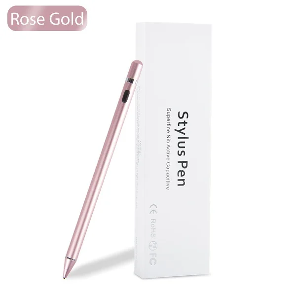 Rose gold Универсальный стилус для iPad планшета мобильный телефон емкостный экран Стилус для iPhone huawei Xiaomi планшеты с зарядкой - Цвета: Rose gold