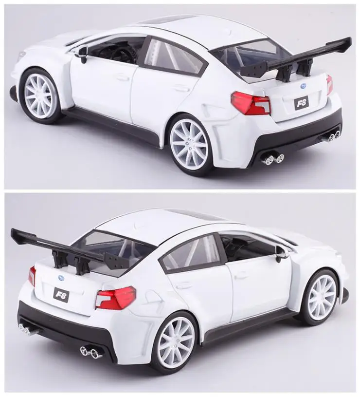 Высокая имитация 1:24 Subaru Impreza WRX STI модель автомобиля из сплава, скользящая функциональная игрушка