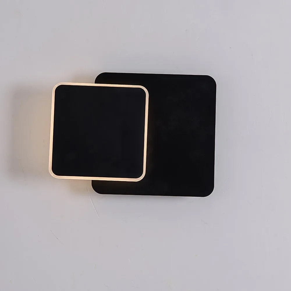 

Creative Bedside Wall Lamp Rotatable Living Room LED Wall Lamp Home Decor Modern Square Lamp Bedroom Night Light
