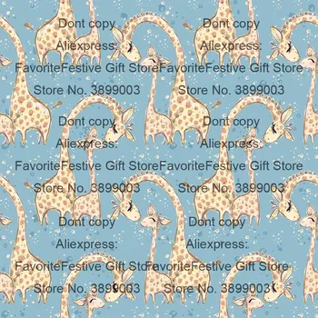 

Bedding Decoration Cute Giraffe Tissue Sewing Fat Quarters Telas Quilting Sewing Cloth Crafts Home Textile Patchwork Tecido