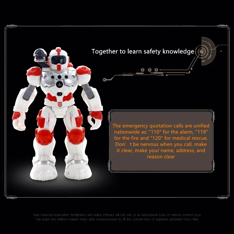 Child Learning Toy 2.4G Remote Control Intelligent Smart Robot Walking Dancing Singing Launch Missile Water RC Battle Robot Gift 2