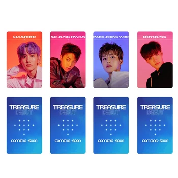 

100 Pcs/Set Kpop TREASURE Double-sided Round Corner Small Card Photo Card LOMO Card Fans Collection