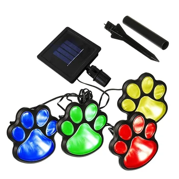 

LED Cat Claw Print Solar Lights Garden Lights Claw Lamp for Pathway,Lawn,Yard,Outdoor Decorations-Solar Paw(Colorful)