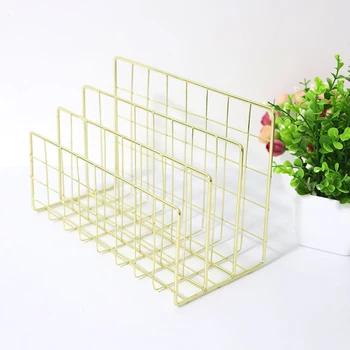 

Nordic Iron Bookshelf Book Holder Desktop Book Office Desk Home Organizer Reading Storage Rack Ornaments