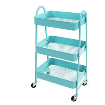 

Trolley Kitchen Bathroom Shelf With Wheels Mobile Bedside Bookshelf Landing Multi-storey Provincial Space Trolley