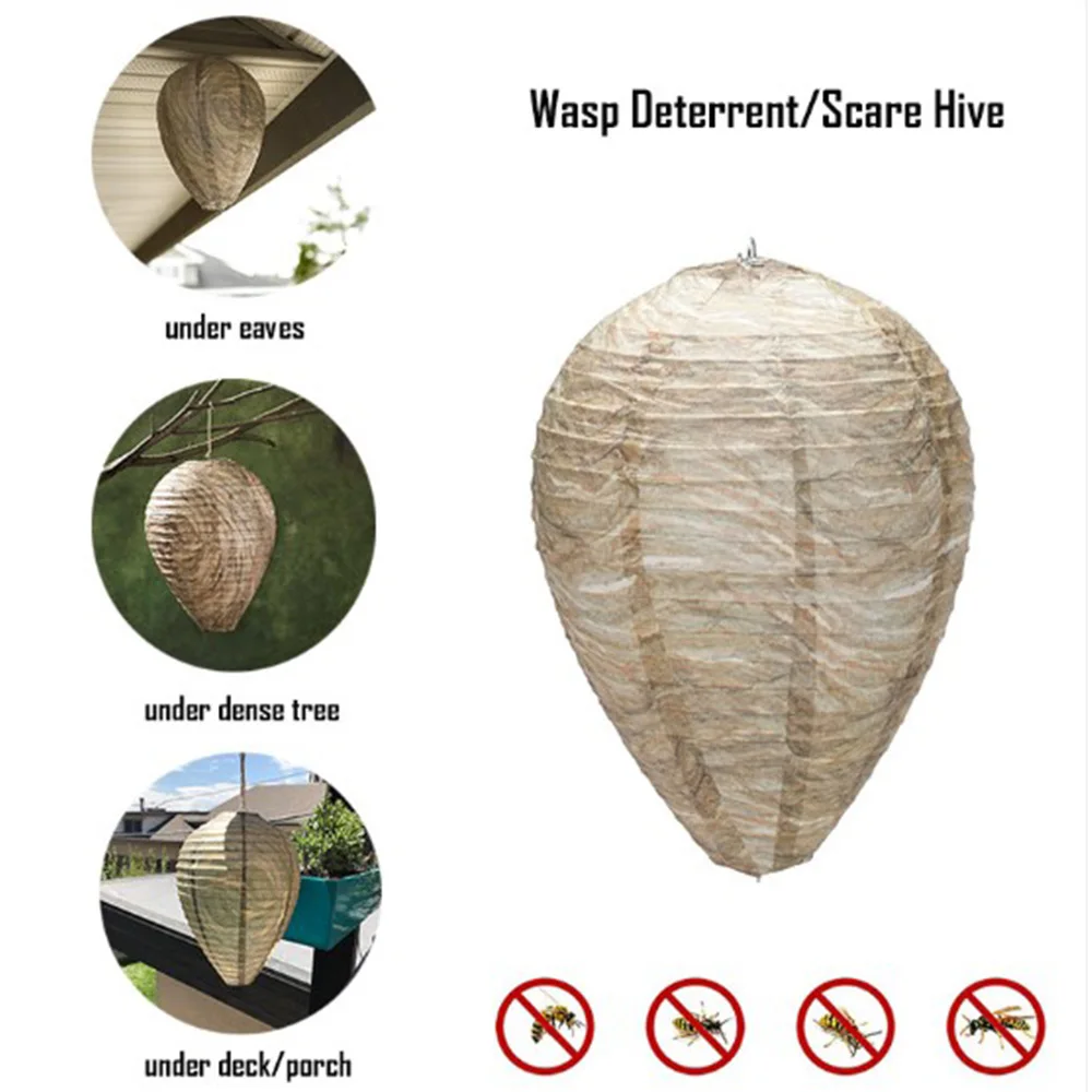 

Beehive Lantern Garden Hanging Wasp Bee Trap Fly Insect Simulated Wasp Nest Effective Safe Lantern for Wasps Hornets New F