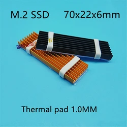 70x22x6MM M.2 SSD Hard disk Heat Sink With Thermal Pad SSD Aluminum Fin Nvme 512
