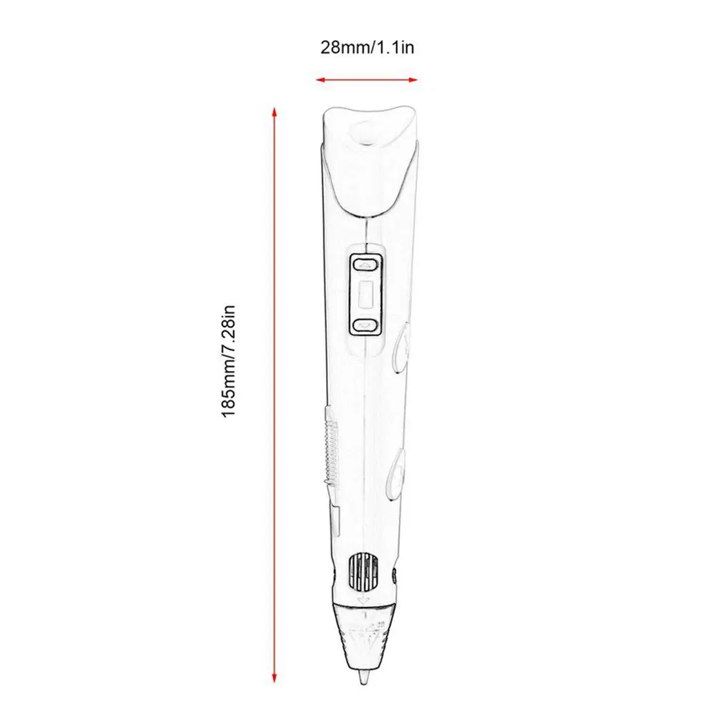 3D печать ручка 12 в 3D Ручка Карандаш 3D Ручка для рисования sthift PLA нити для детей Образование хобби игрушки для рисования подарки на день рождения