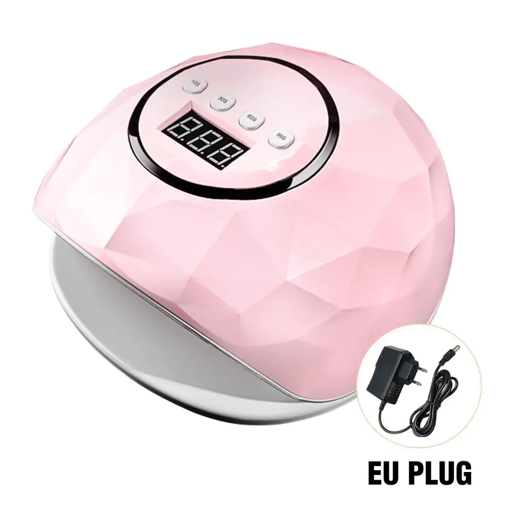 Pink EU Plug 160 Вт УФ-сушка для ногтей быстрая отверждения 39 шт. светодиодный свет синхронизации ногтей лампа для сушки гель-лака машина ЖК-цифровой дисплей двойной источник света - Цвет: Pink EU Plug