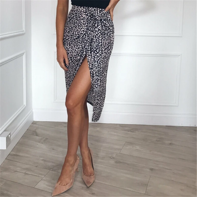 Women Skirt Leopard Print High Waist Skirt Long Skirts Womens Clothing Streetwear Casual Lace Up Office Lady Skirts Women Skirt Leopard Print High Waist Skirt Long Skirts Womens Clothing Streetwear Casual Lace Up Office Lady Skirts