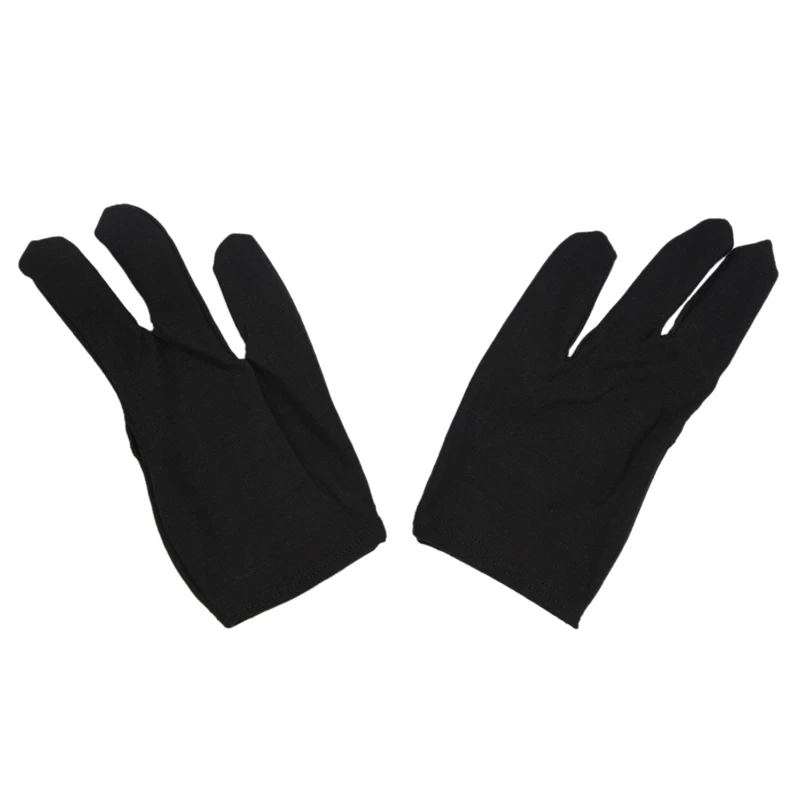 Шьет-5x3 пальцы перчатки для кия бильярда и снукера, черный