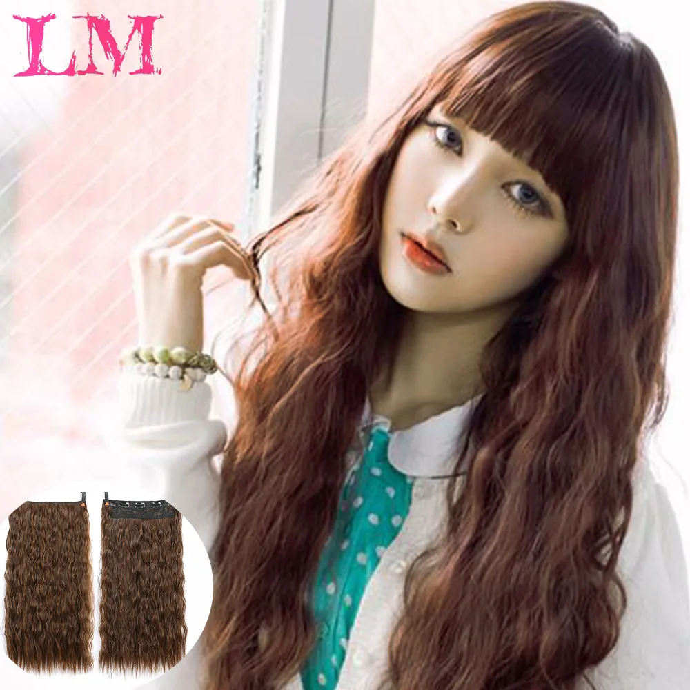 Лм Мода женщин больше цветов 2" цельные волосы для наращивания клип прямые волосы для наращивания стелс Невидимый парик