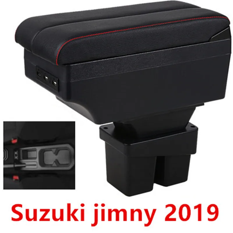 Для Suzuki jimny подлокотник коробка зарядка через usb повысить двухслойный центральный магазин содержание Подстаканник Пепельница аксессуары