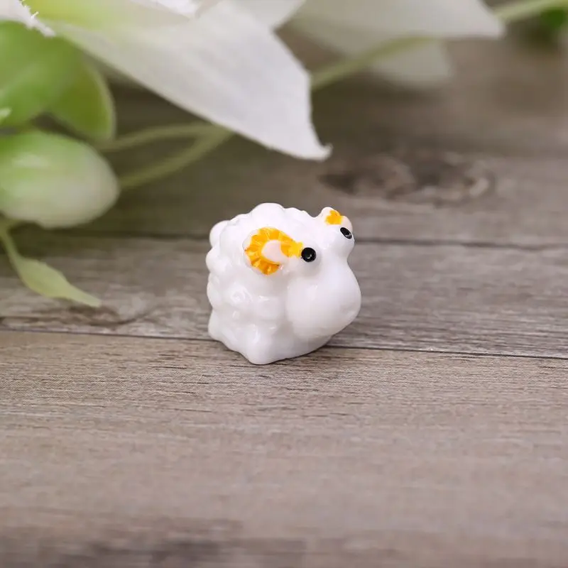 

10Pcs Mini Sheep Figurines Miniatures DIY Animals Micro Fairy Garden Home Decor 72XF