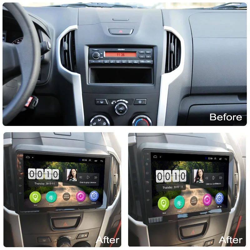 Автомагнитола для Isuzu D-MAX DMAX- S10 Android 8,1 HD 9 дюймов сенсорный экран gps навигация мультимедийный плеер