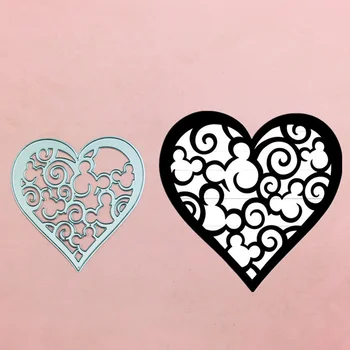 

Mickey love Metal Cut Dies Stencils for Scrapbooking Stamp/photo album Decorative Embossing DIY Paper Cards