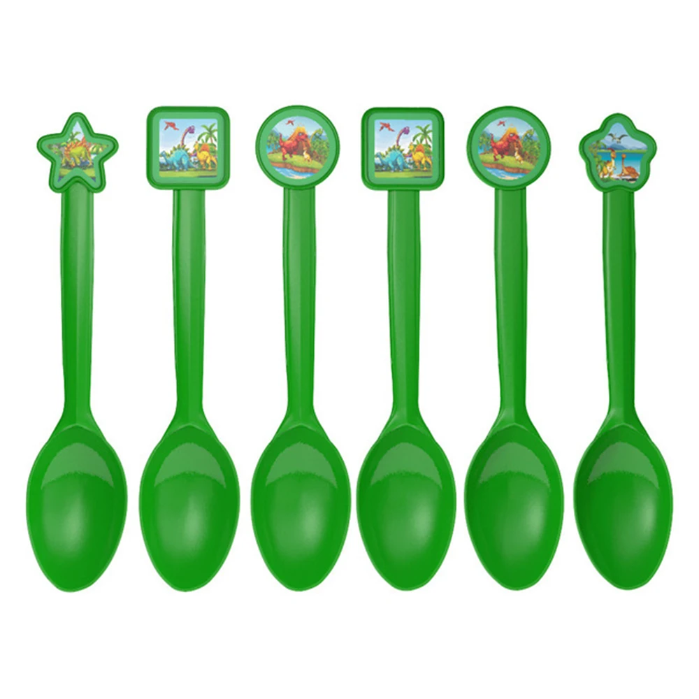 Dinosaur-themed party spoons children's party supplies baking tools tableware disposable party spoons table decorations