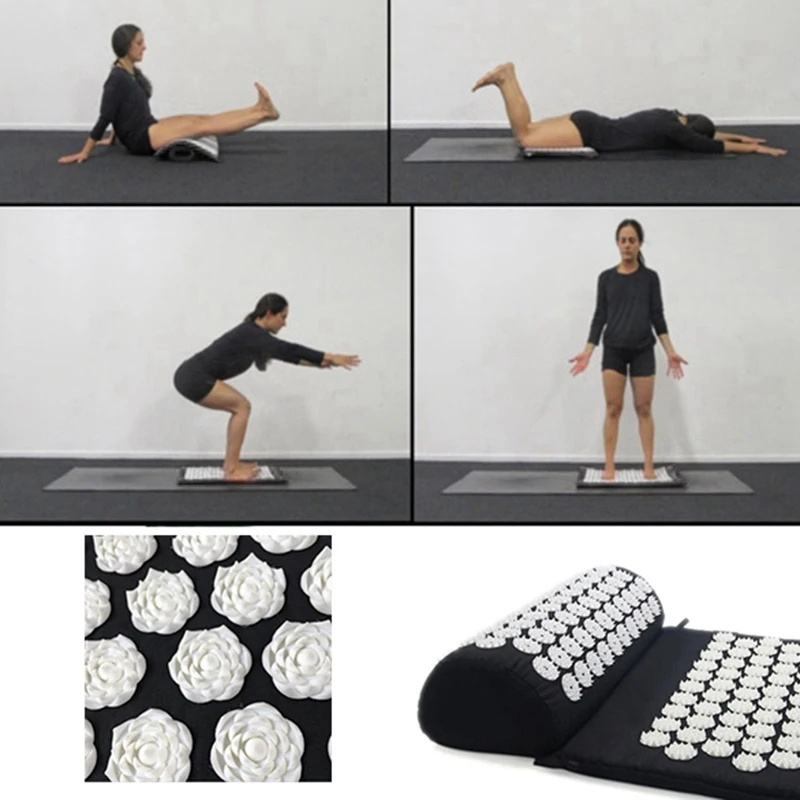 Lotus Acupressure Massage Mat Pillow Shiatsu Pain Stress Relief Stress Body Massage Promotes Blood Circulation Acupuncture Pad