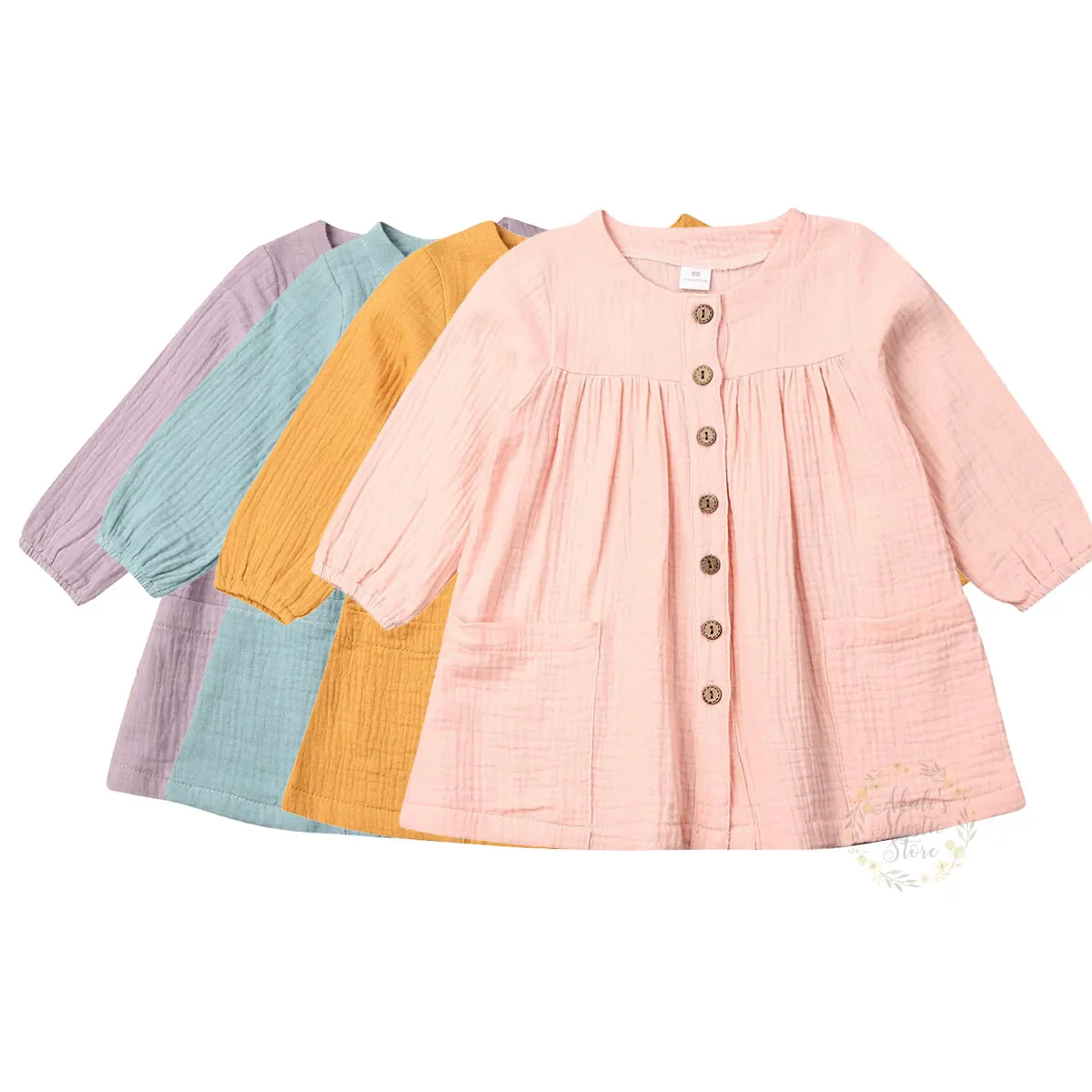 1-6Years Toddler Kid Girls Long Sleeve Dress Vintage Autumn Spring Dresses For Costumes | Детская одежда и обувь