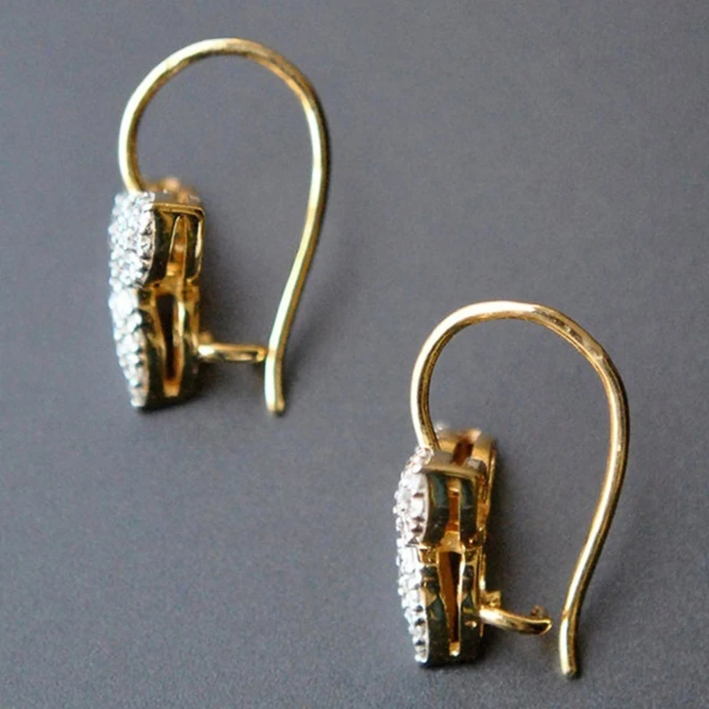Huitan Partysu Style Exquisite Women Drop Earrings Silver Color/Gold Color Girl Party Elegant Earrings Versatile Fashion Jewelry