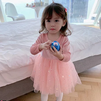 

Mihkalev kids clothes girls long sleeve tutu dresses for children autumn princess mesh dresses baby girl clothing costume