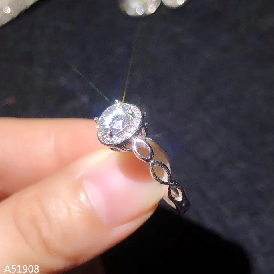 Kjjeaxcmy Fine Jewelry 925 Sterling Silver Inlaid With Mossex Diamond