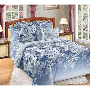 

Bed linen 2sp "Vorozheya", blue, 175x215 cm, 195x220 cm, 70x70cm 2pcs
