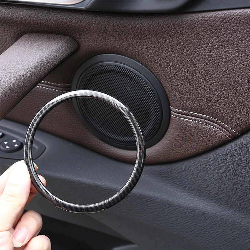 Для BMW X1 F48 2016/19 для X2 F47 углеродное волокно ABS пластик дверной динамик КОЛЬЦО