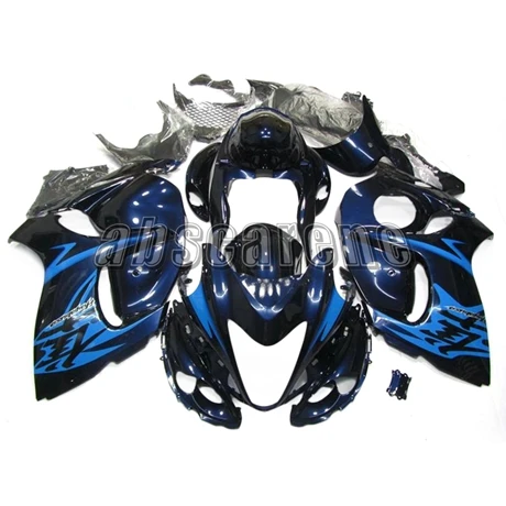 ABS инъекции полный обтекатель комплект для Suzuki GSXR1300 Hayabusa 2008- 09 10 11 12 13 14 15 16 кузов черный с синим пламенем