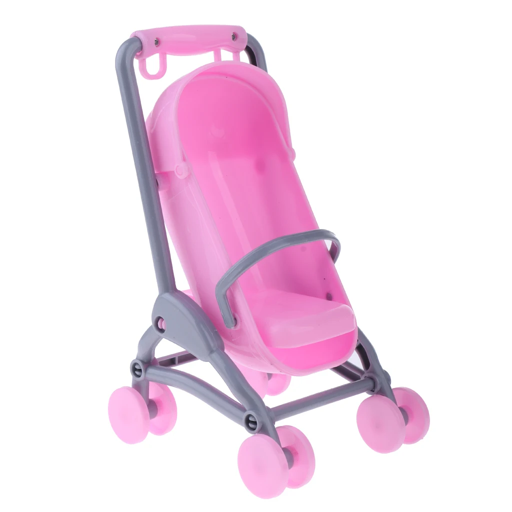 Miniature Cradle Bed Stroller Furniture Pretend Play For  Dolls House