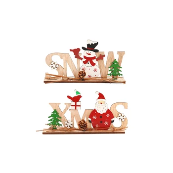 

2Pcs/Bag/DIY Alphabet Ornaments/DIY Santa Snowman Ornaments/Christmas Wooden Ornaments/Wooden Alphabet Ornaments