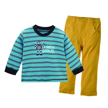 

2Pcs Newborn Baby Boy Clothing Sets 0-3Y Cotton Long Sleeve Top Khaki Pants Leggings Retro clothes Outfits Roupa bebe