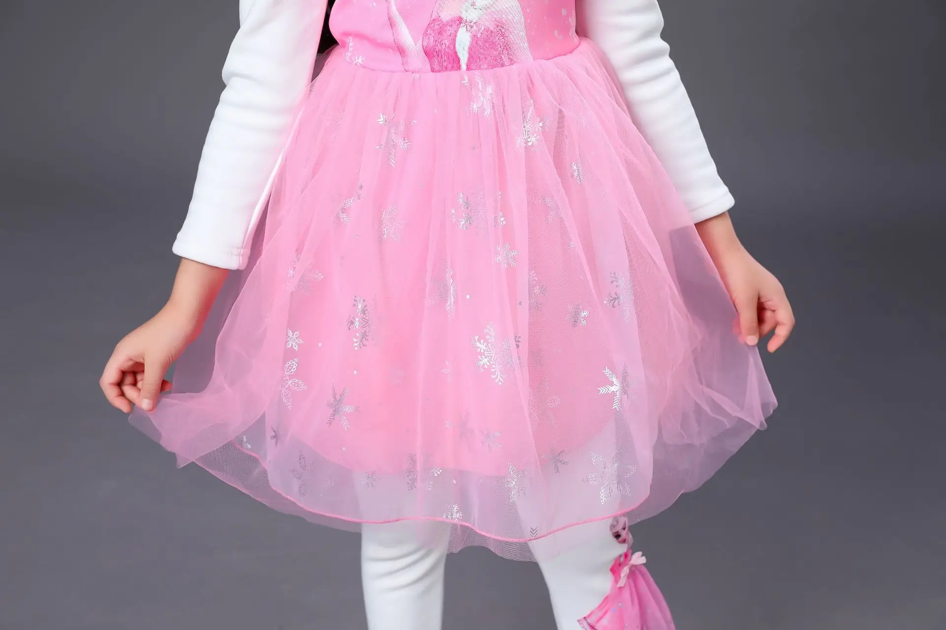 Vestidos/Одежда для девочек; Детские платья для девочек; детская Рождественская одежда; зимнее флисовое теплое платье принцессы Эльзы с кружевом и сеткой