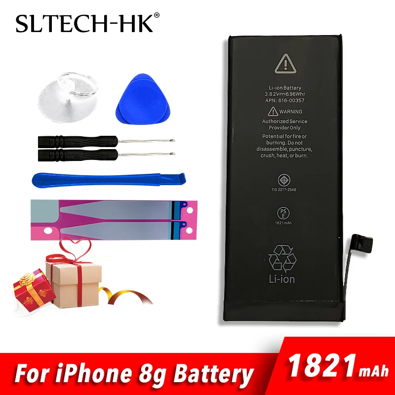 Литиевая батарея для iPhone 5S, 6, 6 S, 7, 8 Plus, сменные батареи, внутренняя батарея для телефона, 2060 мАч, 2265 мАч+ Инструменты для ремонта