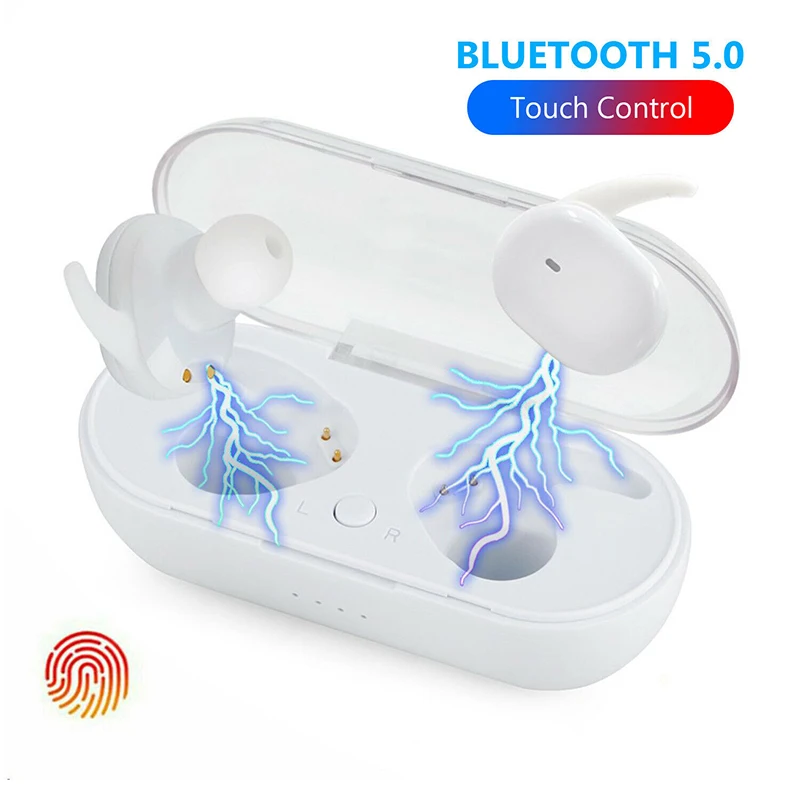 White Kowkaka Y30 беспроводные наушники TWS Bluetooth 5,0 наушники HiFi IPX5 водонепроницаемые наушники сенсорное управление гарнитура для спорта/игры - Цвет: White