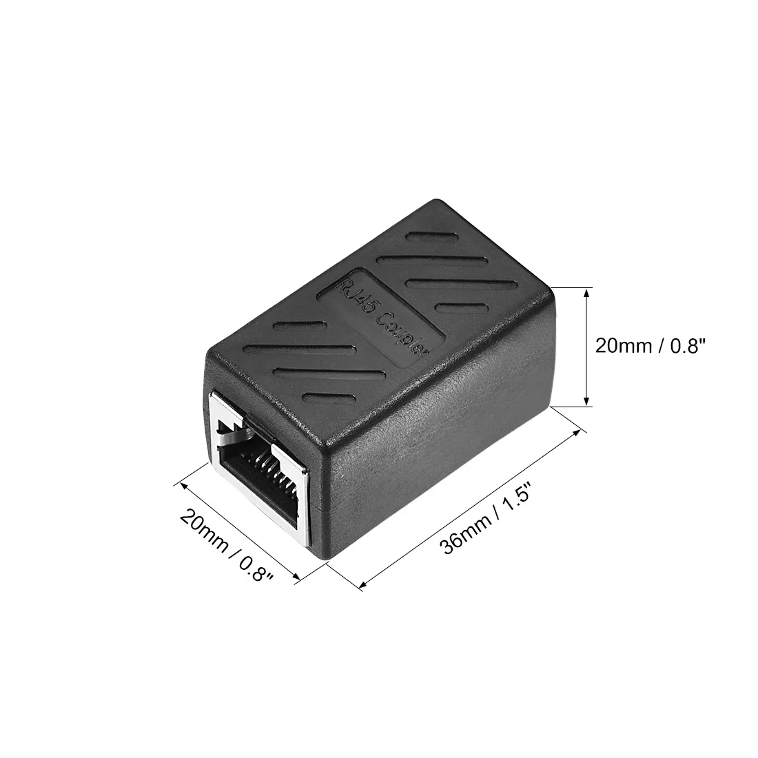 Uxcell RJ45 муфта встроенный разъем Cat7 Cat6 Cat5e Ethernet кабель удлинитель адаптер Женский 36x20x20 мм 10 шт