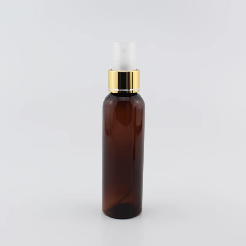 Brown Bottle Clear 120 мл X 40 пустая прозрачная бутылка с золотым распылителем насос многоразового использования флаконы духов, 4 унции прозрачный контейнер распылителя, спрей тумана - Цвет: Brown Bottle Clear