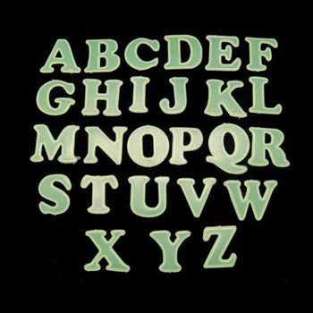 

DIY Luminous 26 English Alphabet Letter Absorb Light Glow In The Dark Home Decor Constellations Pattern Fridge Magnet