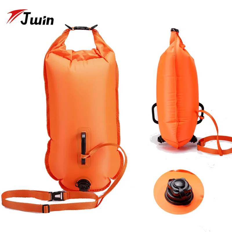 28L Swimming Bag Inflatable Swimming Buoy Life Bag Tow Floating Dry Bag Swimming Diving Safety Signal Air Bag Inflate Ring