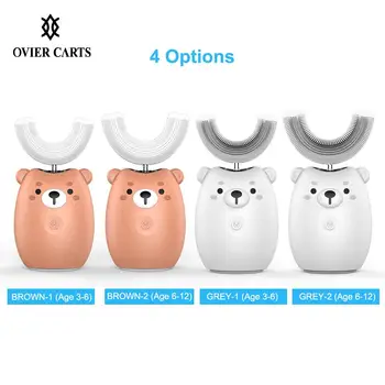 

Kids' Electric Toothbrush Rechargeable Smart Sonic Toothbrush with U Shape Brush Head Mouth Cup for Toddlers & Kids Oral Care