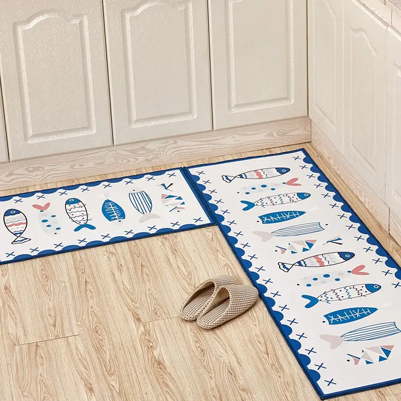 Tapete de cozinha tapete de casa tapete de porta de entrada em casa tapete absorvente quarto cozinha современный - Цвет: 5